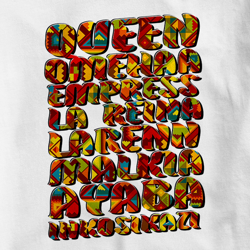 African Diaspora "QUEEN" Dialect T-Shirt Design Design by Alex Lalov