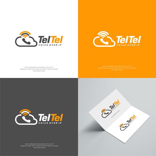 Modern colorful cloud based telephone company logo Design by TIDAK