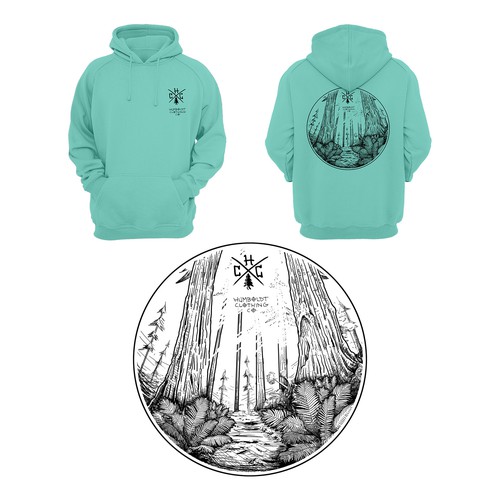 Humboldt Clothing Company needs original pen and ink style hoodie design Design by andrs01