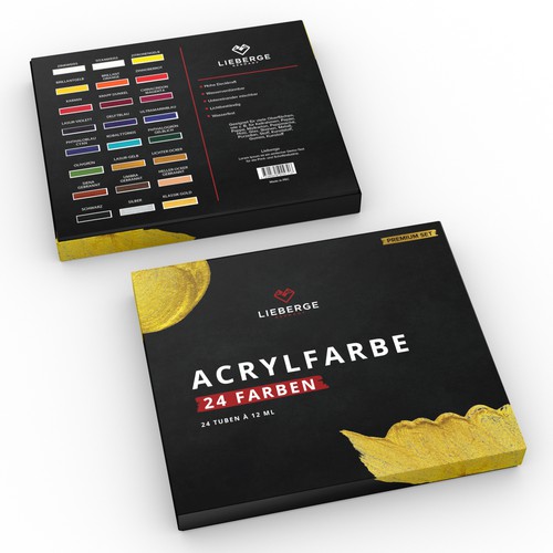 Creative packaging design for acrylic painting Design by Packagingholic