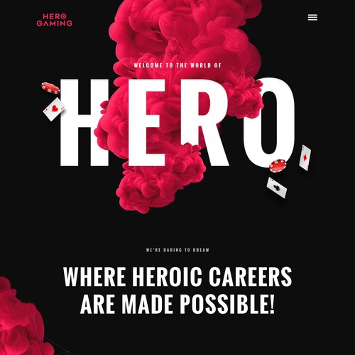 Remake of Hero Gaming current website Design von unbox.style⚡️