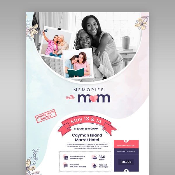 Memories with mom Poster Design