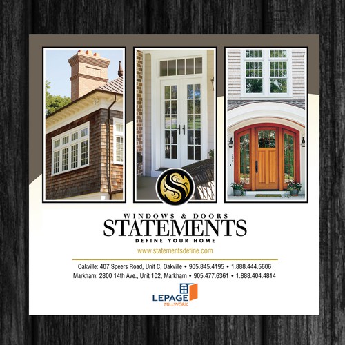 Window and door ad design for house and home magazine | Postcard