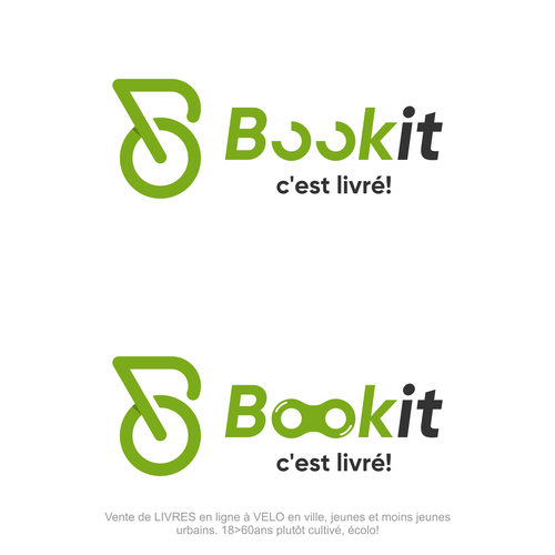 BOOKIT Genève, c'est livré! Livres en ligne livré à vélo! Design by JvMORE