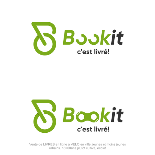 BOOKIT Genève, c'est livré! Livres en ligne livré à vélo! Ontwerp door JvMORE