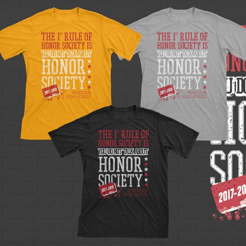 High School Honor Society T-shirt for www.imagemarket.com Design by Wild Republic