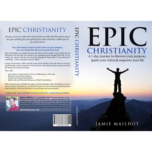 Epic Christianity Book Cover Design – Self Help and Life Motivation Christian Book – 6x9 Front and Back Design by Dreamz 14