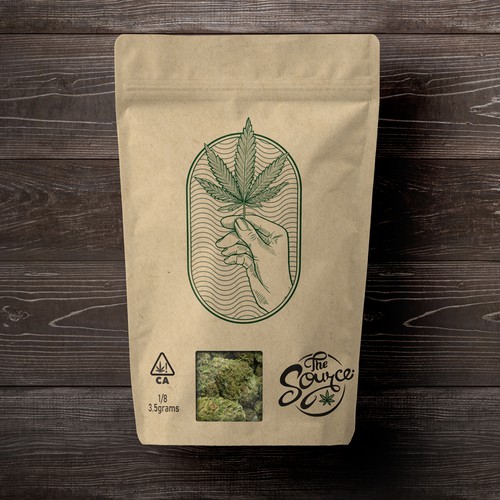 Cannabis Flower Bag Design Design by ░md