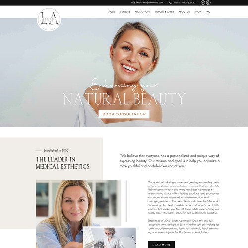 Website design for elegant medical spa Design por OMGuys™