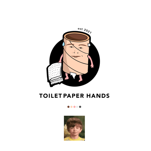 Starting a meme T-shirt company called Toilet Paper Hands.  Need a logo. Design by pepau kreatives