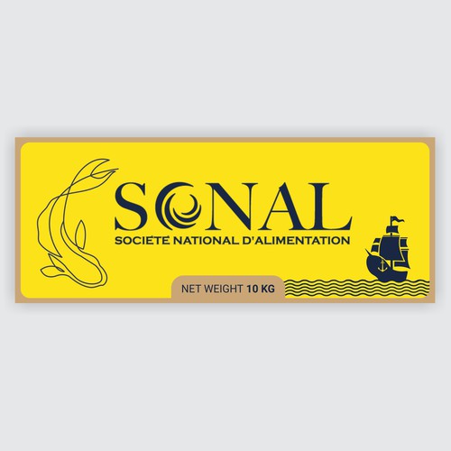 TILAPIA MASTER CARTON WITH YELLOW BACKGROUND Design by Moi_Designers