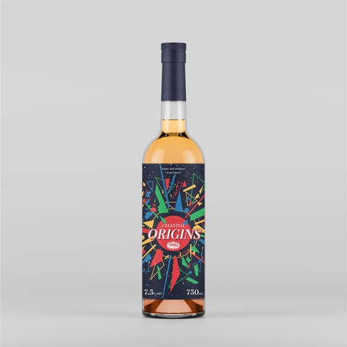 Wanted: an image forward and colorful spirit bottle label design for Apple Brandy release Design by adhitya7393