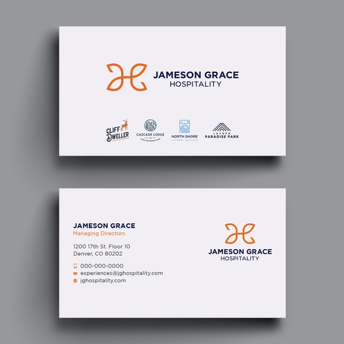 Create a modern and clean business card for a parent company with 4 subsidiaries Design by Hasanssin