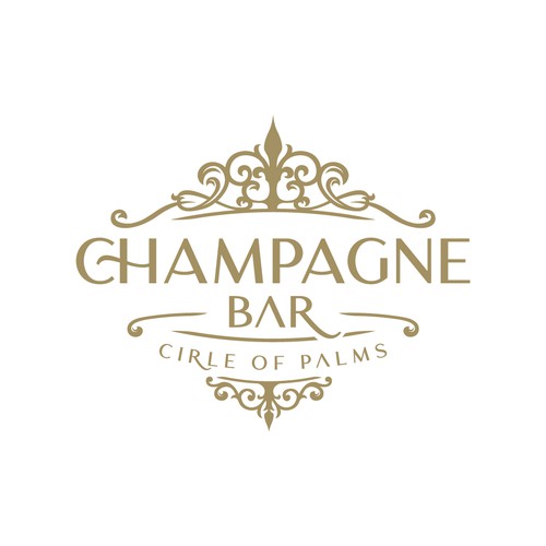 Luxury and modern Champagne Bar logo Design réalisé par Grey Crow Designs