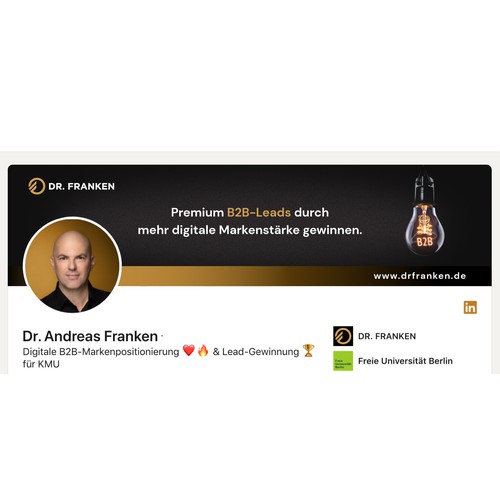 LinkedIn Header Image | B2B digital brand positioning and lead generation consultant Design by Anturium