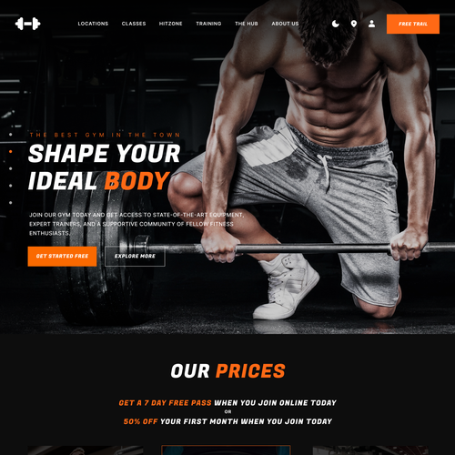 Design homepage and location page for Gym website Design by Mohammad Kashif