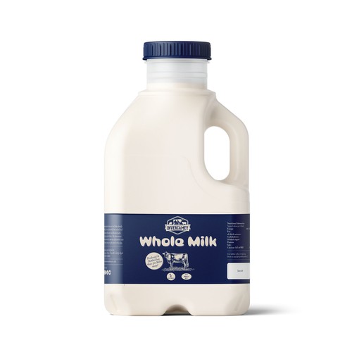 whole and semi milk labels Design by stuart-digital&print