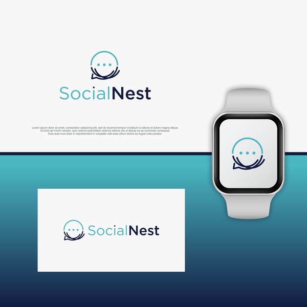 Design by ayub_khan titled "Clean, Simple & smart logo for Social Nest"