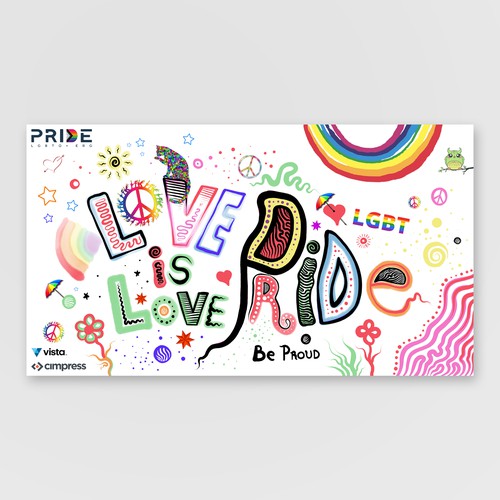 Virtual backgrounds for PRIDE month (multiple winners) Diseño de Brokoola