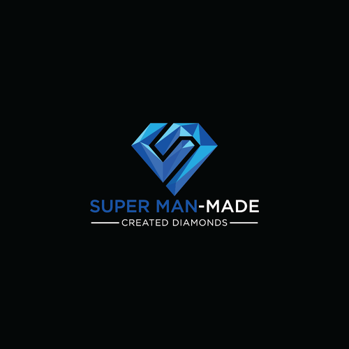 Strong & Simple design for our Super Man-Made Created Diamonds Design by ♛ clever studio ♛