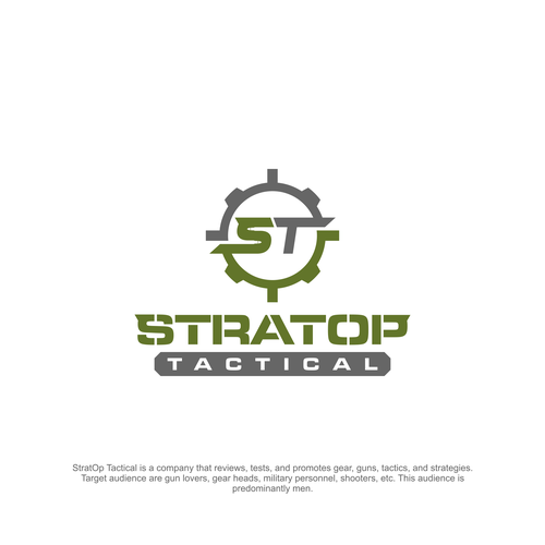 Tactical gun and gear company logo design | StratOp Tactical Design by Brainfox