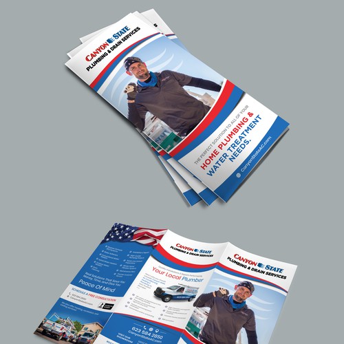 Trifold For Plumbing Company - Complete With Wireframe Design by idea@Dotcom