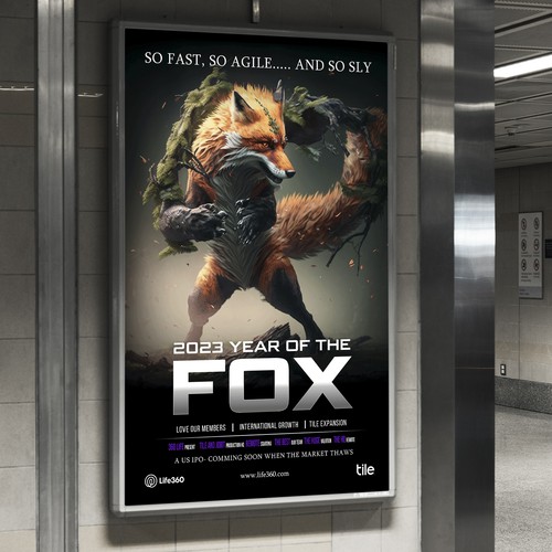 Life360 2023 Year of the Fox Poster Design by Sketch Media™