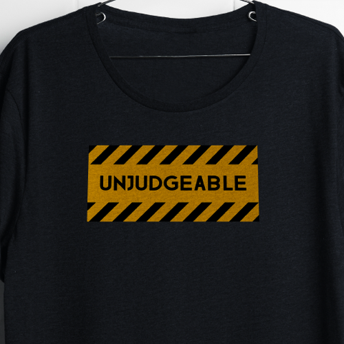 Simple t shirt design for media/ marketing for brand “Unjudgeable” Design by Sivila Creative