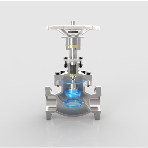 Design Valve Cutaway graphics for Gate, Globe, Check Valve di kejoman