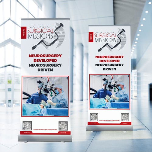 Surgical Non-Profit needs two 33x84in retractable banners for exhibitions Design by Graphic-Emperor