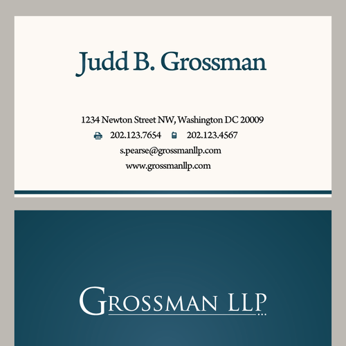 Help Grossman LLP with a new stationery デザイン by f.inspiration