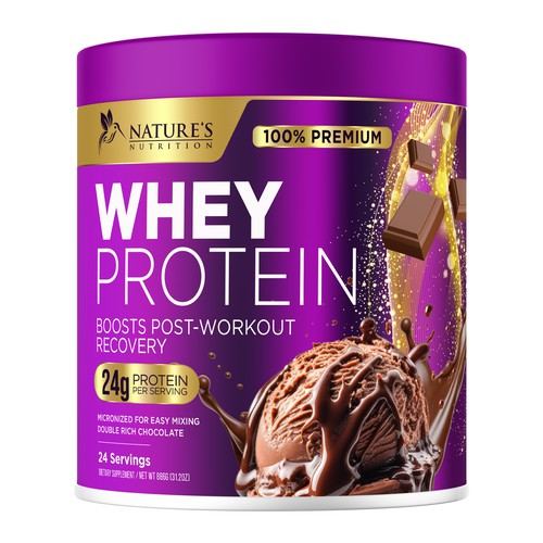 Diseño de Tasty Whey Protein Chocolate Design Needed for Nature's Nutrition de UnderTheSea™