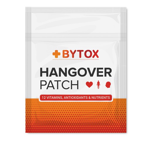 Powerful new packaging design for a hangover/wellness patches with