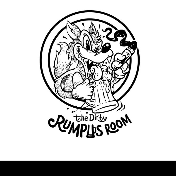 Cartoon-Inspired Drunk Mascot for YouTube Channel Set in a Bar