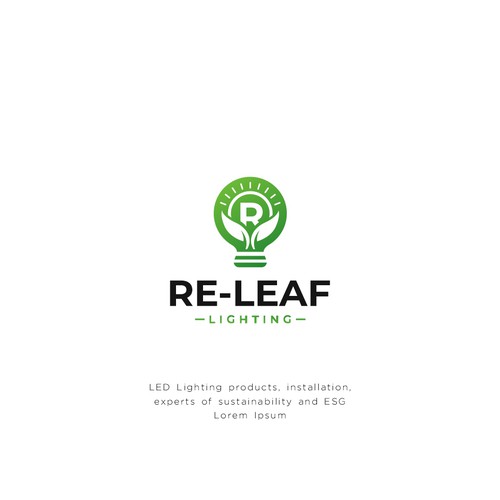 Re-LEAF Lighting logo Diseño de Astart