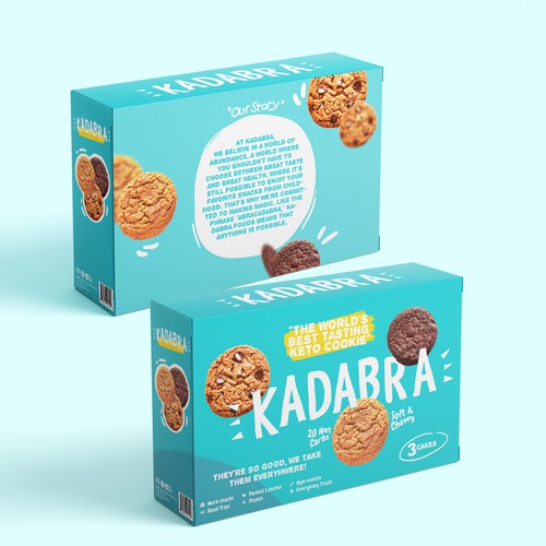 Box design for a fun and magical keto cookie brand Réalisé par #hjp