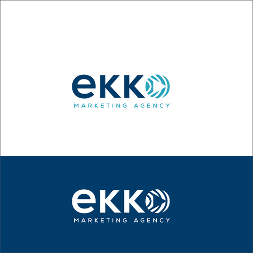 SIMPLE LOGO - ekko Letters then dm after Design by Elesense