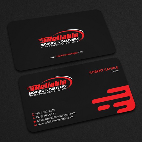 Business Card Design for Moving Company Design réalisé par Seerat Razzaki