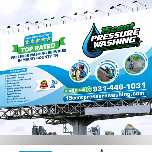 Modern Pressure Washing Billboard Design by JobDONE