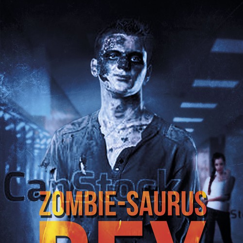 Create a young adult book cover for Zombie-saurus Rex Design by DeWolf