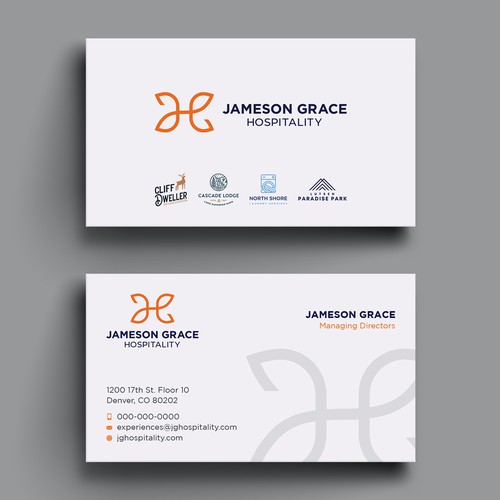 Create a modern and clean business card for a parent company with 4 subsidiaries Design by Hasanssin