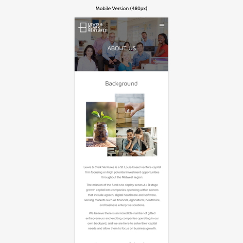 Create a modern Word Press theme design for Lewis & Clark Ventures Design by Obizzy