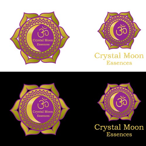 Logo for Crystal Moon Essences - remedies for harmonic rebalance and well-being Réalisé par pemacreative