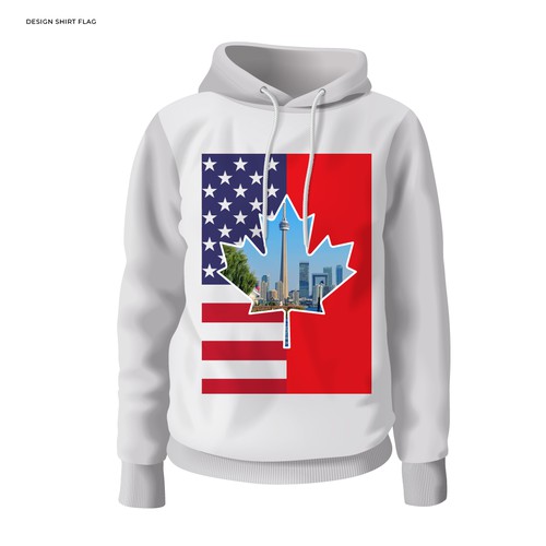 Hybrid Canada and US FLAG Design by Rendi Radiandi