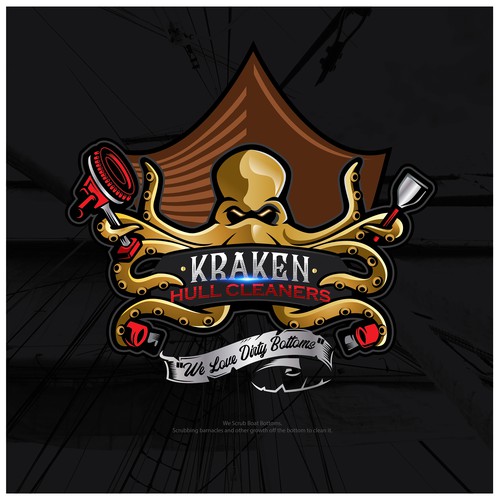 Kraken Hull Cleaners, Looking for Pirate artists to make us a logo. Design por marbona