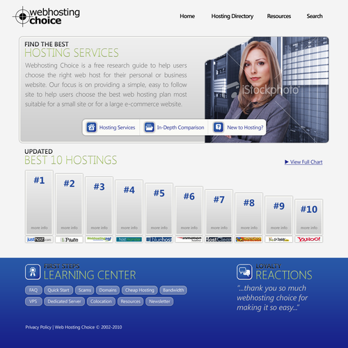 Redesign WebHostingChoice.com Design by Yogev Ahuvia