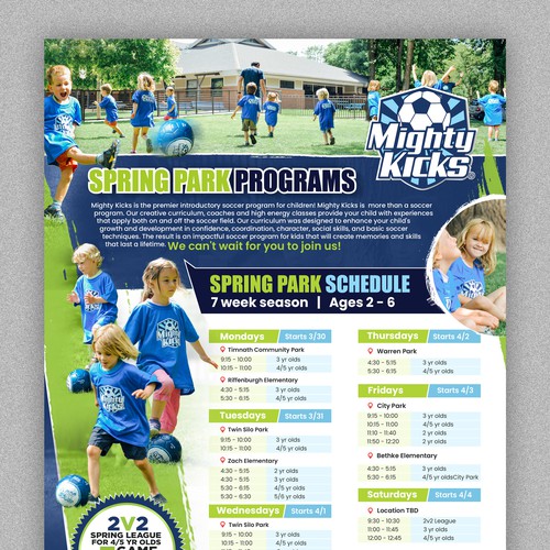 Engaging flyer for youth soccer program | Postcard, flyer or print contest  | 99designs