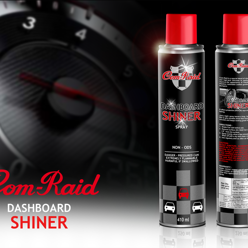 Product Label Design for AEROSOL CAN DASHBOARD SHINER SPRAY Design by Iano Designer