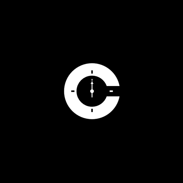 Design by Benni Trio titled "clock writing with the letter C as the clock logo"