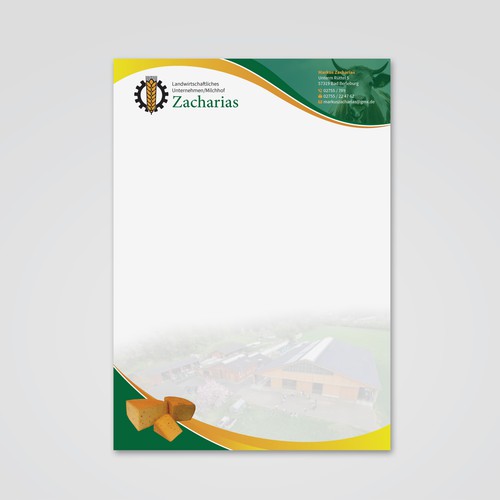 We need  letterhead design for our agricultural farm with production and sale of regional products Design réalisé par Tcmenk